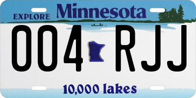MN license plate 004RJJ