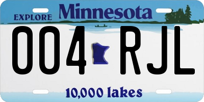 MN license plate 004RJL