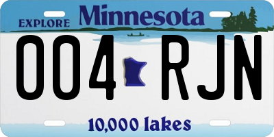 MN license plate 004RJN