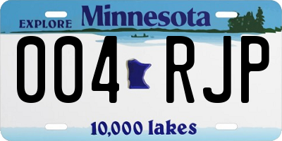 MN license plate 004RJP