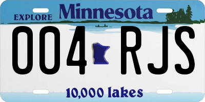MN license plate 004RJS