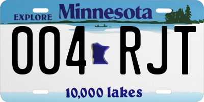 MN license plate 004RJT
