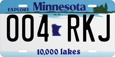 MN license plate 004RKJ