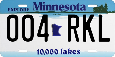 MN license plate 004RKL
