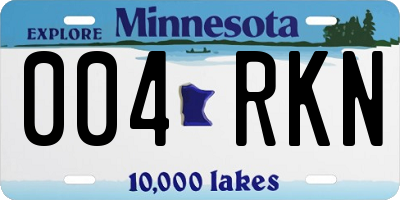 MN license plate 004RKN