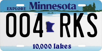 MN license plate 004RKS