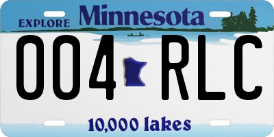 MN license plate 004RLC
