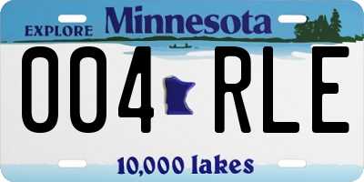 MN license plate 004RLE