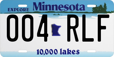 MN license plate 004RLF