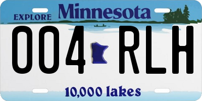 MN license plate 004RLH