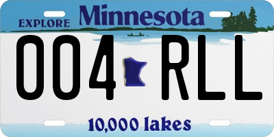 MN license plate 004RLL
