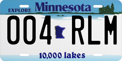 MN license plate 004RLM