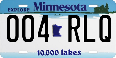 MN license plate 004RLQ