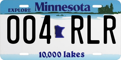 MN license plate 004RLR