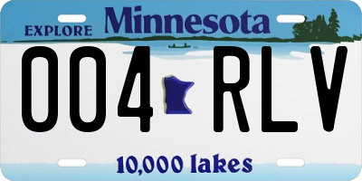 MN license plate 004RLV