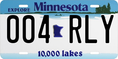 MN license plate 004RLY