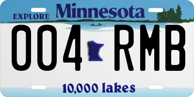 MN license plate 004RMB