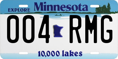MN license plate 004RMG