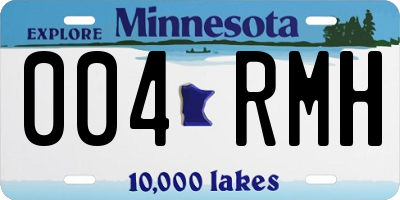 MN license plate 004RMH