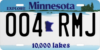 MN license plate 004RMJ