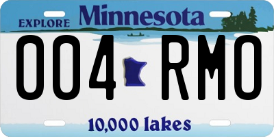MN license plate 004RMO