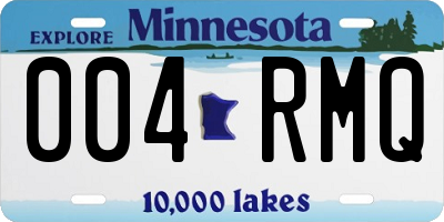 MN license plate 004RMQ
