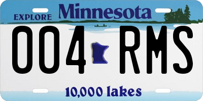 MN license plate 004RMS
