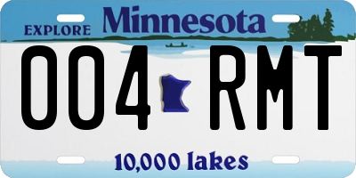 MN license plate 004RMT
