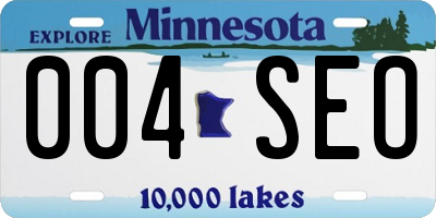 MN license plate 004SEO