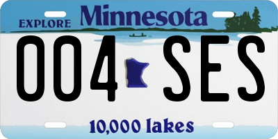MN license plate 004SES