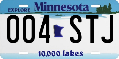 MN license plate 004STJ