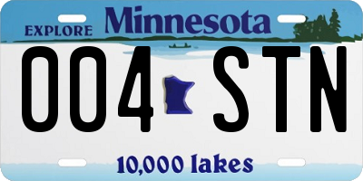 MN license plate 004STN