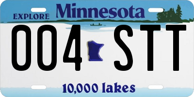 MN license plate 004STT