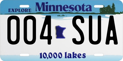 MN license plate 004SUA