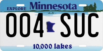 MN license plate 004SUC