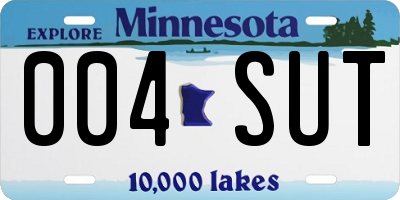 MN license plate 004SUT