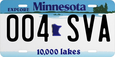 MN license plate 004SVA