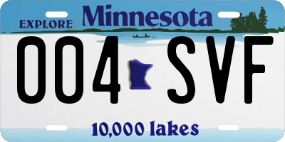 MN license plate 004SVF