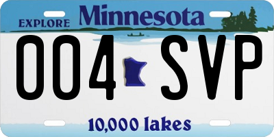 MN license plate 004SVP