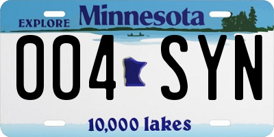 MN license plate 004SYN