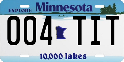 MN license plate 004TIT