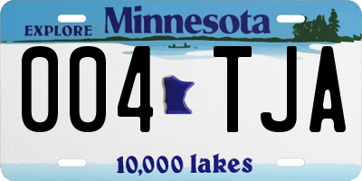 MN license plate 004TJA