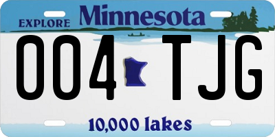 MN license plate 004TJG