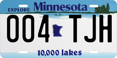 MN license plate 004TJH