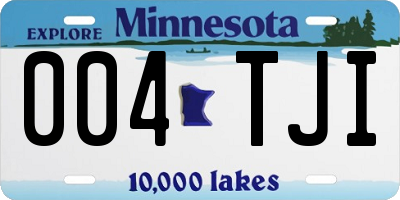 MN license plate 004TJI