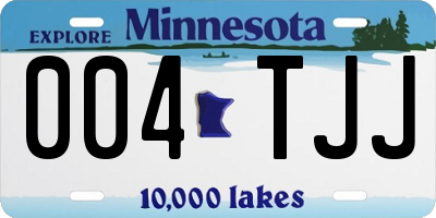 MN license plate 004TJJ