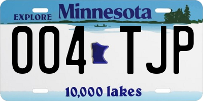 MN license plate 004TJP