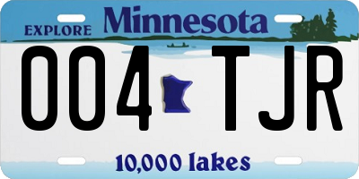 MN license plate 004TJR