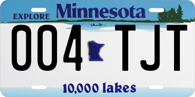 MN license plate 004TJT