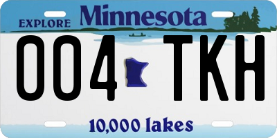 MN license plate 004TKH